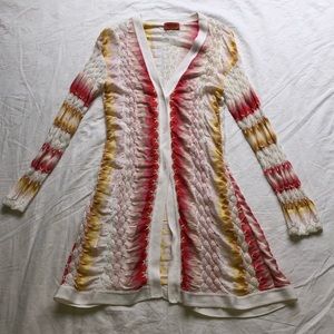 Missoni Multicolored Long Sleeve Knit Cover Up